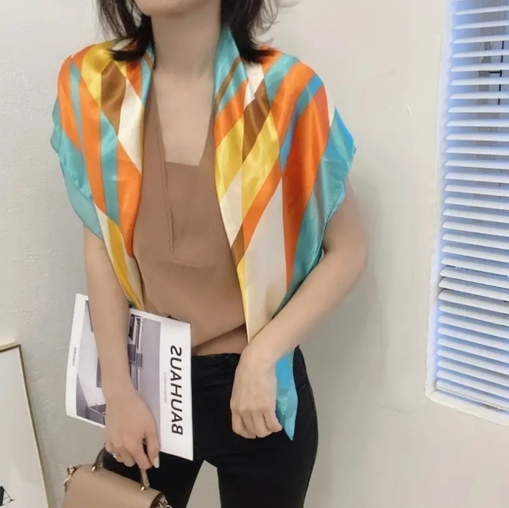 Colorful Square Scarf - Picture 3 of 7